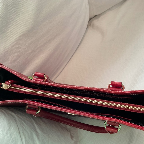 Kate Spade Red Leather Tote - Picture 3 of 7